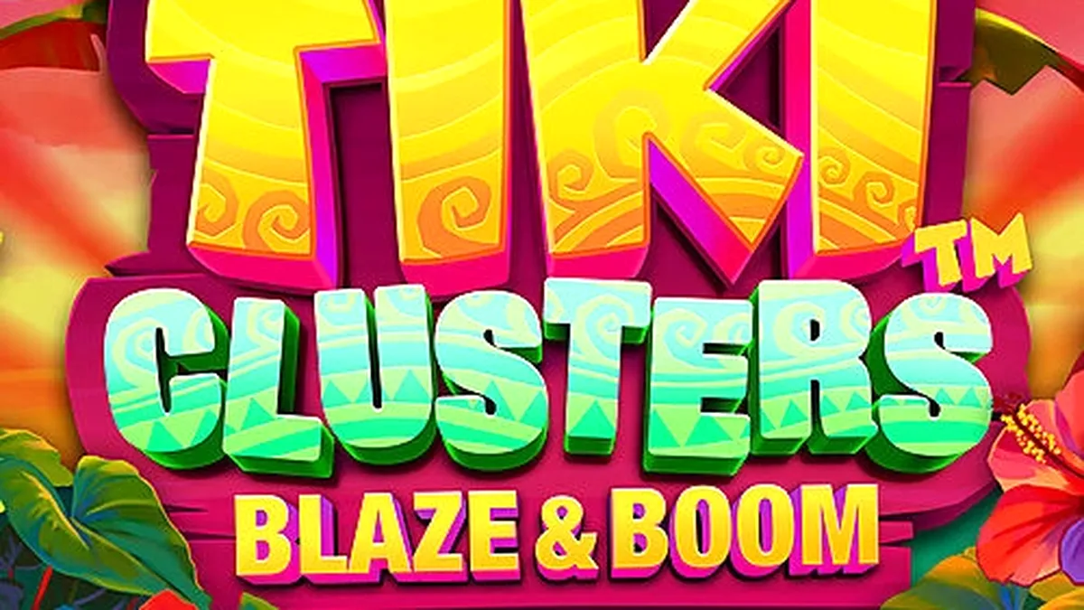 Tampilan visual slot Tiki Clusters Blaze & Boom dengan nuansa hutan gelap dan artefak kuno