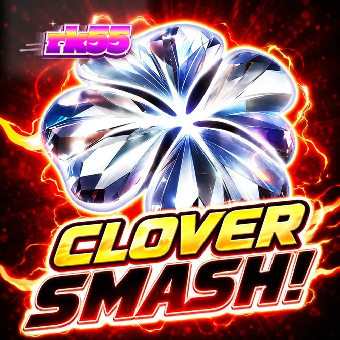 Tampilan visual slot Clover Smash dengan simbol semanggi dan latar belakang gelap.